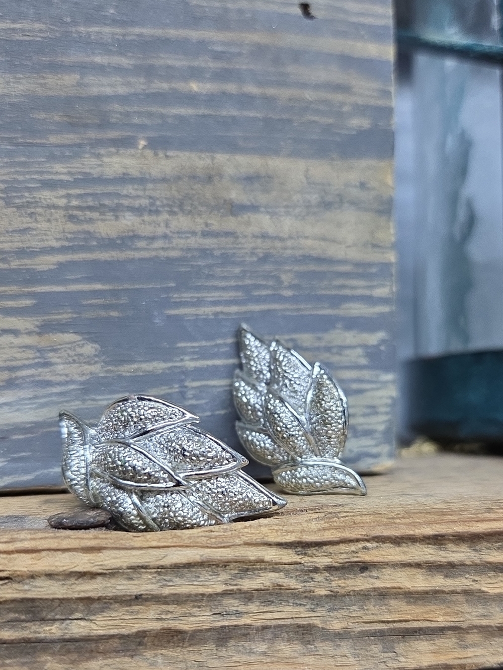 Vintage Signed Silver Tone Coro Clip On Earrings